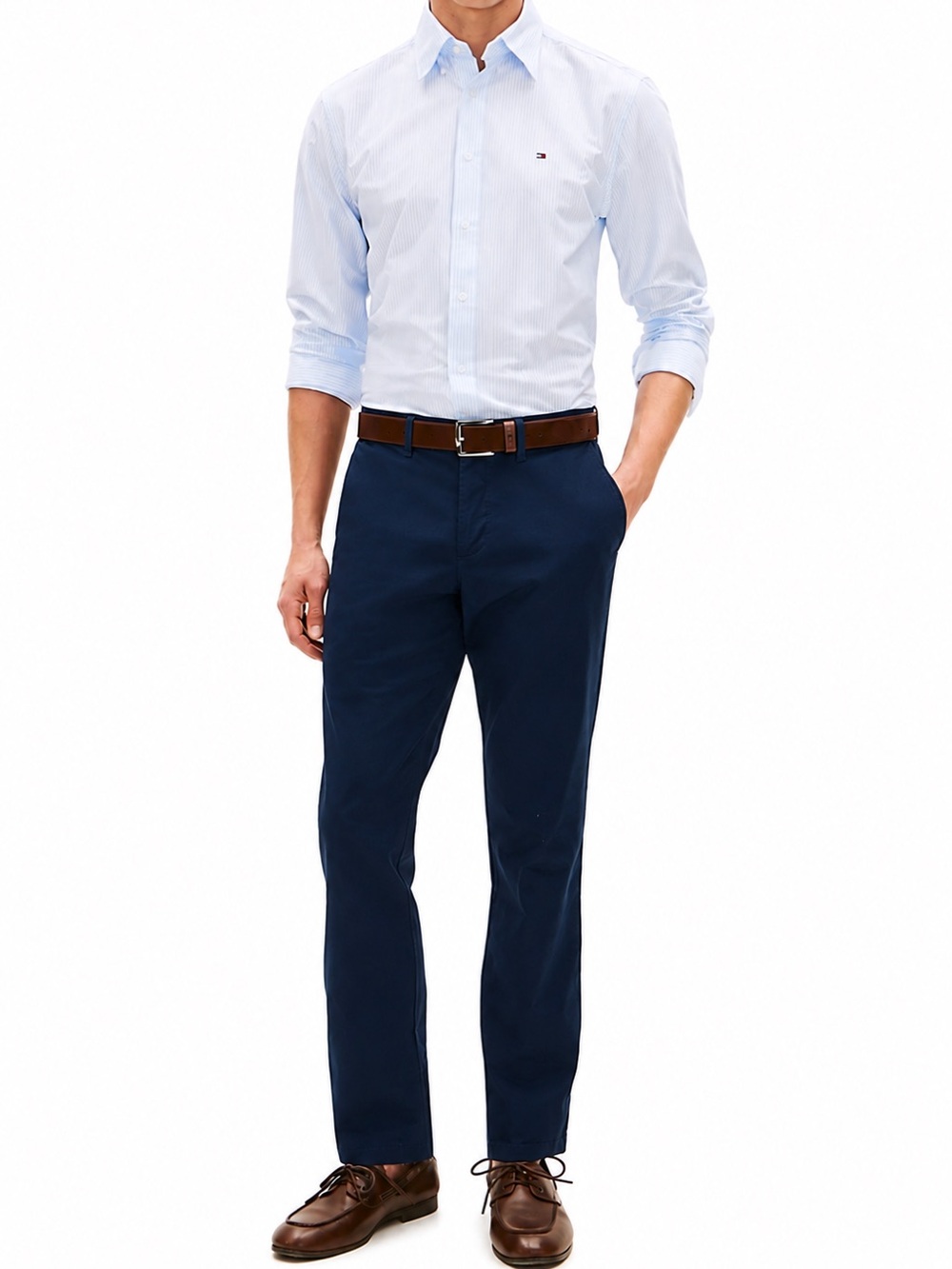 Tommy Hilfiger TH Flex Men’s Navy Slim Fit Dress Pants 33x34 NWT